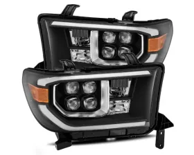 NOVA-Series Black LED Projector Headlights with Level Adjuster Toyota Tundra 2007-2013 AlphaRex USA