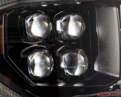 NOVA-Series LED Projector Headlights Alpha Black G2 Sequential with upgraded DRL Toyota Tundra 2007-2013 AlphaRex USA - 880820