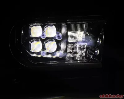 NOVA-Series LED Projector Headlights Alpha Black G2 Sequential with upgraded DRL Toyota Tundra 2007-2013 AlphaRex USA - 880820