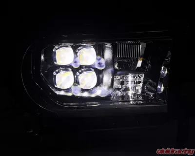 NOVA-Series LED Projector Headlights Alpha Black G2 Sequential with upgraded DRL Toyota Tundra 2007-2013 AlphaRex USA - 880820