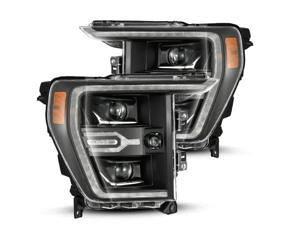 LUXX-Series Black LED Projector Headlights Ford F150 2021-2022 AlphaRex USA - 880139