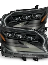 LED Projector Headlight Alpha Black Lexus GX460 Luxx Series 2014-2019 AlphaRex                                     - 880303 - Image 2
