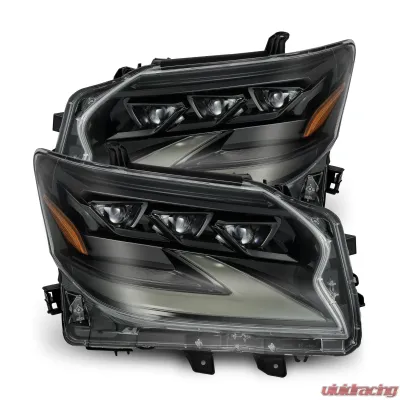 LED Projector Headlight Alpha Black Lexus GX460 Luxx Series 2014-2019 AlphaRex - 880303