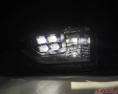 Nova-Series LED Projector Headlights Alpha Black G2 Sequential with upgraded DRL Toyota Tundra 2014-2021 AlphaRex USA - 880832