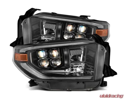 Nova-Series LED Projector Headlights Alpha Black G2 Sequential with upgraded DRL Toyota Tundra 2014-2021 AlphaRex USA - 880832