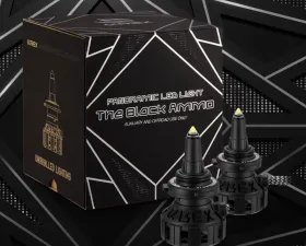Black Ammo Panoramic LED Light Bulbs - 9006 AlphaRex USA
