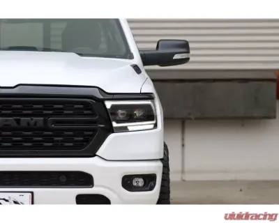 PRO-Series Projector Headlights Black with Seq Signal | DRL Dodge Ram 1500 2019-2022 AlphaRex USA - 880574