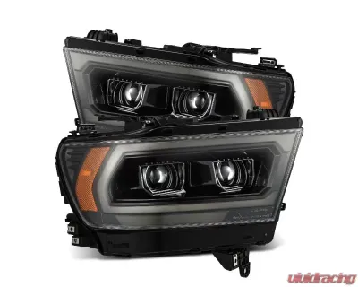 PRO-Series Projector Headlights Black with Seq Signal | DRL Dodge Ram 1500 2019-2022 AlphaRex USA - 880574