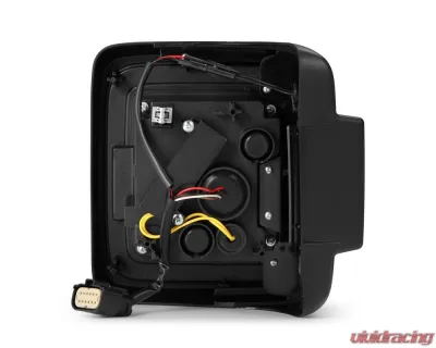 NOVA-Series Prismatic LED Tail Lights Black-Red Jeep Wrangler JL 2018-2023 AlphaRex USA - 602020