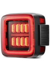 NOVA-Series Prismatic LED Tail Lights Black-Red Jeep Wrangler JL 2018-2023 AlphaRex USA                                     - 602020 - Image 4