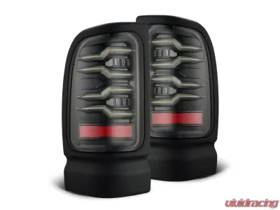 LUXX-Series Alpha-Black LED Tail Lights Dodge Ram 1500 | 2500 | 3500 94-02 AlphaRex USA - 643001