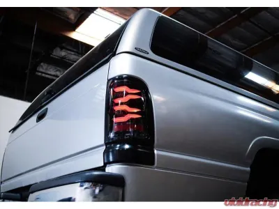 LUXX-Series Black LED Tail Lights Dodge Ram 1500 | 2500 | 3500 1994-2002 AlphaRex USA - 643002