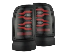 LUXX-Series Black Red LED Tail Lights Dodge Ram 1500 | 2500 | 3500 1994-2002 AlphaRex USA