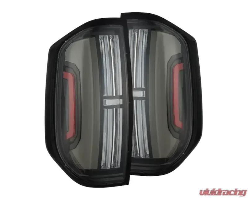 NOVA-Series Prismatic LED Tail Lights Black Toyota Tundra 2014-2021 AlphaRex USA - 672032