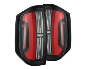 NOVA-Series Prismatic LED Tail Lights Black Red Toyota Tundra 2014-2021 AlphaRex USA