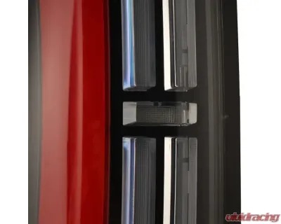 NOVA-Series Prismatic LED Tail Lights Black Red Toyota Tundra 2014-2021 AlphaRex USA - 672052