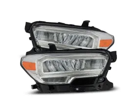LUXX-Series Chrome LED Crystal Headlights Toyota Tacoma 2016-2018 AlphaRex USA
