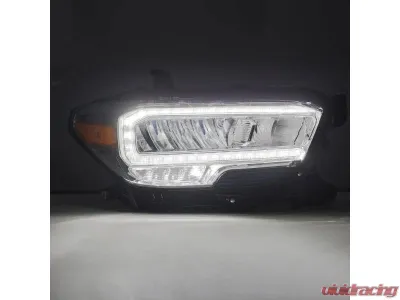 LUXX-Series Chrome LED Crystal Headlights Toyota Tacoma 2016-2018 AlphaRex USA - 880703