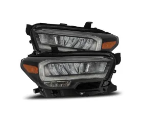 LUXX-Series Black LED Crystal Headlights Toyota Tacoma 2016-2018 AlphaRex USA