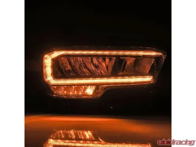 LUXX-Series Black LED Crystal Headlights Toyota Tacoma 2016-2018 AlphaRex USA - 880704
