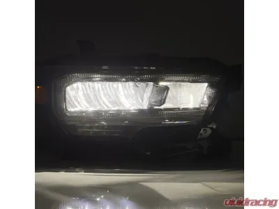 LUXX-Series Black LED Crystal Headlights Toyota Tacoma 2016-2018 AlphaRex USA - 880704