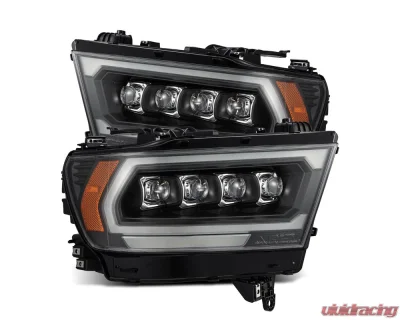 (MK II 2500 Style) NOVA-Series LED Projector Headlights Black Ram 1500 2019-2022 AlphaRex USA - 880578