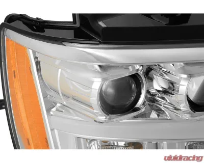 AlphaRex USA PRO-Series Halogen Projector Headlights Chrome for 2007-2014 Chevy Tahoe/Suburban/Avalanche - 880298