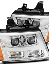 AlphaRex USA PRO-Series Halogen Projector Headlights Chrome for 2007-2014 Chevy Tahoe/Suburban/Avalanche                                     - 880298 - Image 9