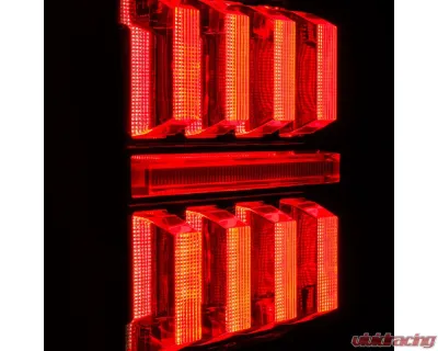 NOVA-Series Prismatic LED Tail Lights Black-Red Jeep Wrangler JL 2018-2023 AlphaRex USA - 602020