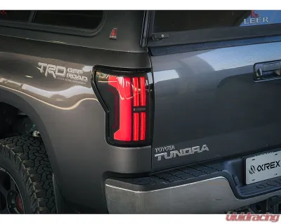 NOVA-Series Prismatic LED Tail Lights Black Red Toyota Tundra 2014-2021 AlphaRex USA - 672052