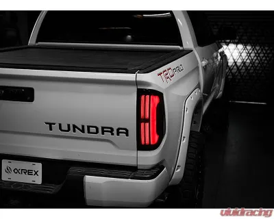 NOVA-Series Prismatic LED Tail Lights Black Red Toyota Tundra 2014-2021 AlphaRex USA - 672052