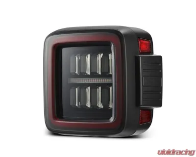 NOVA-Series Prismatic LED Tail Lights Black-Red Jeep Wrangler JL 2018-2023 AlphaRex USA - 602020