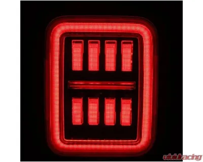 NOVA-Series Taillights (Black Red) Jeep Gladiator 2020-2023 AlphaRex USA - 602070