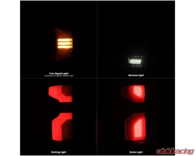 LUXX-Series Taillights (Alpha-Black) Chevrolet Silverado 2019-2024 AlphaRex USA - 620078