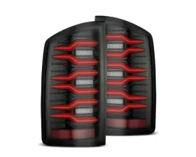 LUXX-Series Taillights (Black Red) Dodge 2007-2009 AlphaRex USA