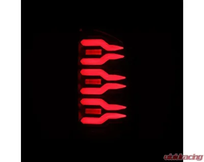 LUXX-Series Taillights (Black Red) Dodge 2007-2009 AlphaRex USA - 641060
