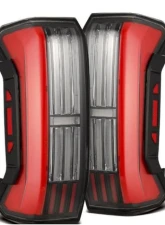 NOVA-Series Prismatic LED Taillights (Black Red) Toyota Tundra 2022-2024 AlphaRex USA                                     - 673002 - Image 6