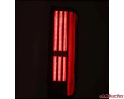 NOVA-Series Prismatic LED Taillights (Black Red) Toyota Tundra 2022-2024 AlphaRex USA - 673002