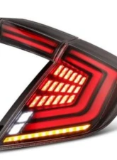 NOVA-Series Prismatic LED Taillights (Alpha-Black) Honda Civic 2017-2025 AlphaRex USA                                     - 676000 - Image 4