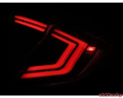 NOVA-Series Prismatic LED Taillights (Alpha-Black) Honda Civic 2017-2025 AlphaRex USA - 676000