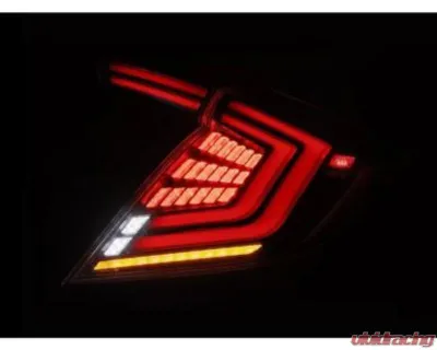 NOVA-Series Prismatic LED Taillights (Alpha-Black) Honda Civic 2017-2025 AlphaRex USA - 676000