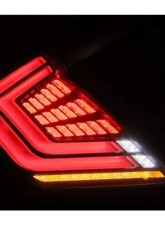 NOVA-Series Prismatic LED Taillights (Black Smoke) Honda Civic 2017-2021 AlphaRex USA                                     - 676010 - Image 6