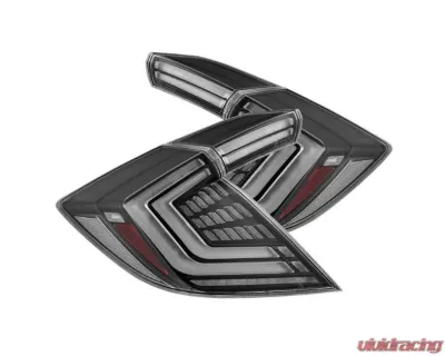 NOVA-Series Prismatic LED Taillights (Black) Honda Civic 2017-2021 AlphaRex USA - 676020