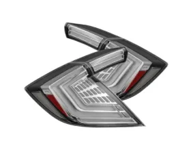 NOVA-Series Prismatic LED Taillights (Clear) Honda Civic 2017-2021 AlphaRex USA