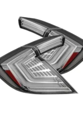 NOVA-Series Prismatic LED Taillights (Clear) Honda Civic 2017-2021 AlphaRex USA                                     - 676030 - Image 6