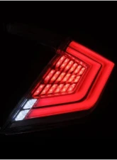NOVA-Series Prismatic LED Taillights (Black) Honda Civic 2017-2021 AlphaRex USA                                     - 676020 - Image 3