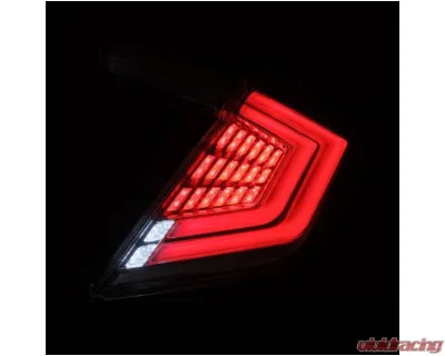 NOVA-Series Prismatic LED Taillights (Black) Honda Civic 2017-2021 AlphaRex USA - 676020