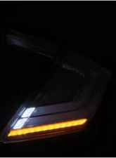 NOVA-Series Prismatic LED Taillights (Black) Honda Civic 2017-2021 AlphaRex USA                                     - 676020 - Image 4
