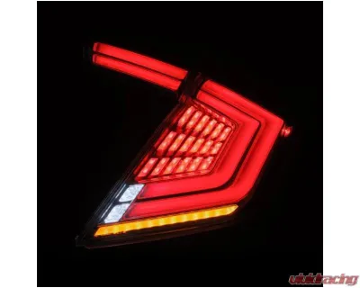 NOVA-Series Prismatic LED Taillights (Black) Honda Civic 2017-2021 AlphaRex USA - 676020