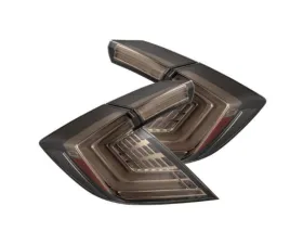 NOVA-Series Prismatic LED Taillights (Clear Smoke) Honda Civic 2017-2021 AlphaRex USA
